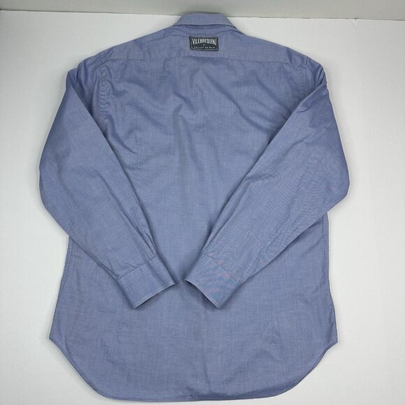 Vilebrequin Men's Blue Long Sleeve Cotton Business Career‎ Work Shirt XXL/C48.25 - Picture 4 of 14